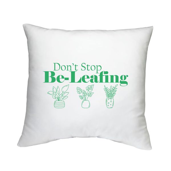 Shopagift Don't Stop Be-Leafing Funny Vegetable Patch Cushion Bedroom Lounge Accessory - 40cm x 40cm