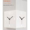 Sensor Luminous Corner Clock Square Living Room Simple Double Sided Clock Iron Digital Skeleton Two Side Wall Clock Corner Double Sided Clock Wall Clock Automatic Sensor Luminous Digital Corner Wall