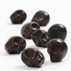 Howlite Beads, D: 12 mm, black, skull, 32pcs