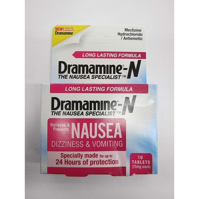 Dramamine-N Nausea, Dizziness & Vomiting, 10 Tablets (Pack of 2)