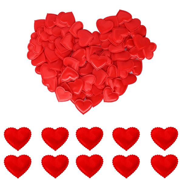 100Pcs Red Heart Shape Confetti Decoration, Heart Sponge Petals Confetti Wedding Confetti, Love Heart Confetti Table Decorations for Wedding Engagement Valentines Bridal Shower