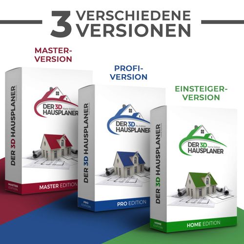 Der 3D Hausplaner Master Edition - 3D CAD Software - planen Sie Ihr neues Zuhause einfach, maßgenau und professionell - der Architektur- & Hausplaner mit Grundrissen und 3D Visualisierung
