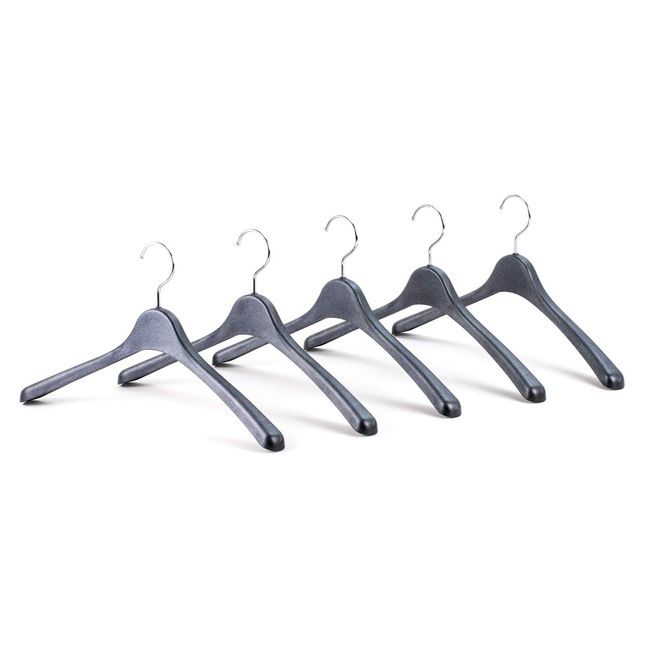 KOBEL HG407SB Men's Shirt Hanger Squaro Blue Shoulder Width 15.7 x Shoulder Thickness 1.2 inches (400 mm) x Shoulder Thickness 1.2 inches (30 mm) Set of 5