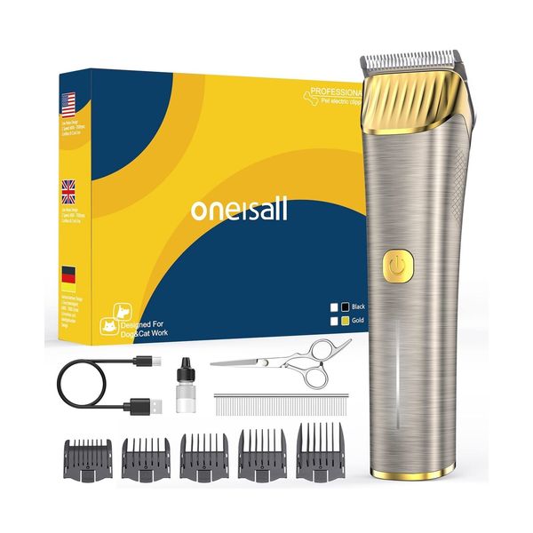 oneisall Dog Clippers for Grooming for Thick Matted Coats, 2 Speed Low Noise ...