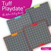 Lickimat Playdate Deluxe 20 x 20 cm in red or turquoise.