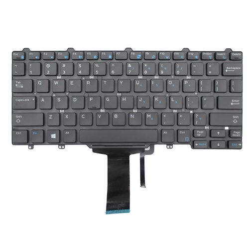 Replacement Laptop Keyboard Backlit for Dell Latitude 3340 3350 E3340 7350 E5450 E5470 E7450 E7470 US Layout Black