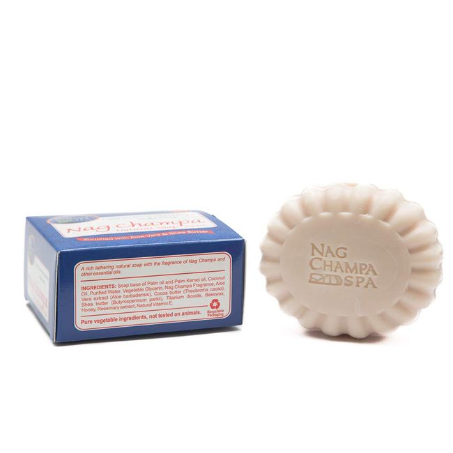 NAG CHAMPA NATURAL SOAP - 6 Bars- 5.2 Oz.(150 gms ea.) BY NAG CHAMPA SPA