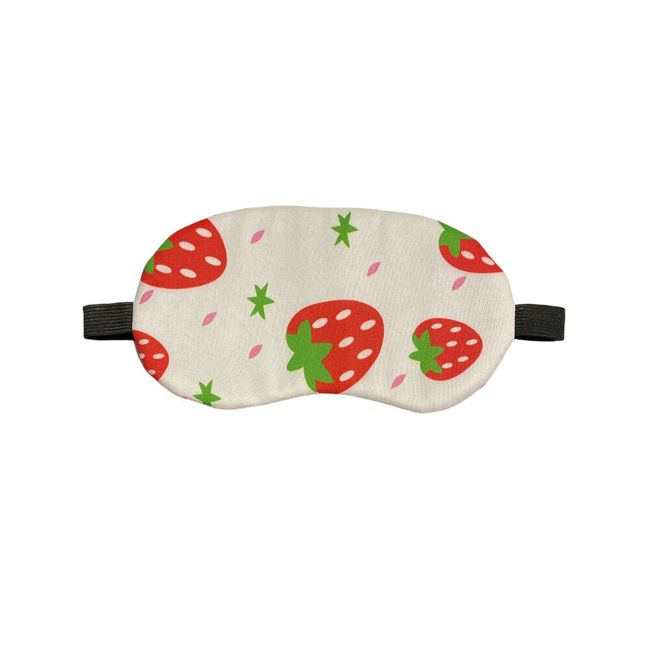 White Summer Fruit Theme Sleeping Mask w/ Elastic Back for Sleep or Travel