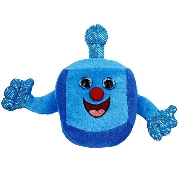 Aviv Judaica Kids Hanukkah Musical Plush Dreidel Plays 2 Hanukkah Songs Driedel Stuffed Plushy Melodic Drydel Chanukah Spinning Top Toy Childrens Hanukah Gift My First Hanukkah Dreidel for Toddlers