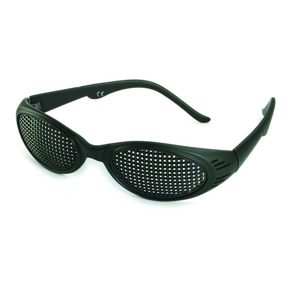 Grid eyeglasses 415-KSP - square grid - black - incl. Accessories