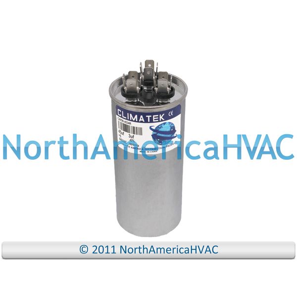 ClimaTek Round Dual Run Capacitor 45 + 3 uf MFD 440 Volt Fits Packard PRCFD453