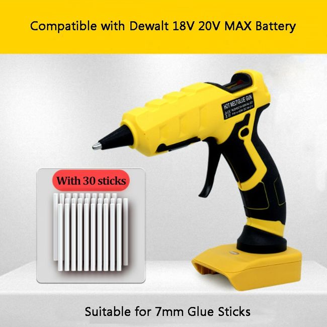 Cordless Hot Glue Gun for Dewalt Makita Milwaukee 18V Battery with