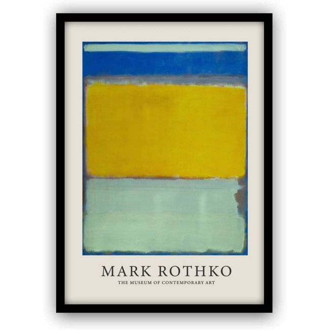 Marsco NO.1 Blue Yellow Green Poster aoipro (A4 size (with black frame))