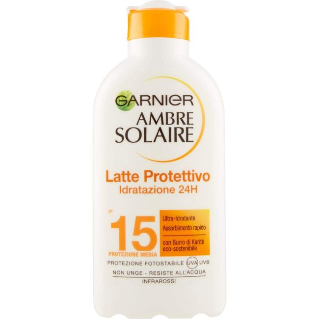 Körpersonnenschutz latte protettivo ultra-idratante ambre solaire spf15 200 ml