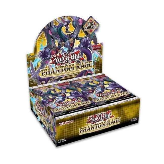 Yugioh Phantom Rage English TCG 1st Edition Booster Box - 24 Packs of 9 Cards Each