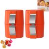 2PCS Egg Cracker Tool, Egg Shell Opener Egg Peeler for Hard Boiled Eggs, Handheld Egg Cracking Tool, Portable Eggshell Remover Egg Opener, Kitchen Baking Separator Tool for Home Dorm Kitchen (Orange)
