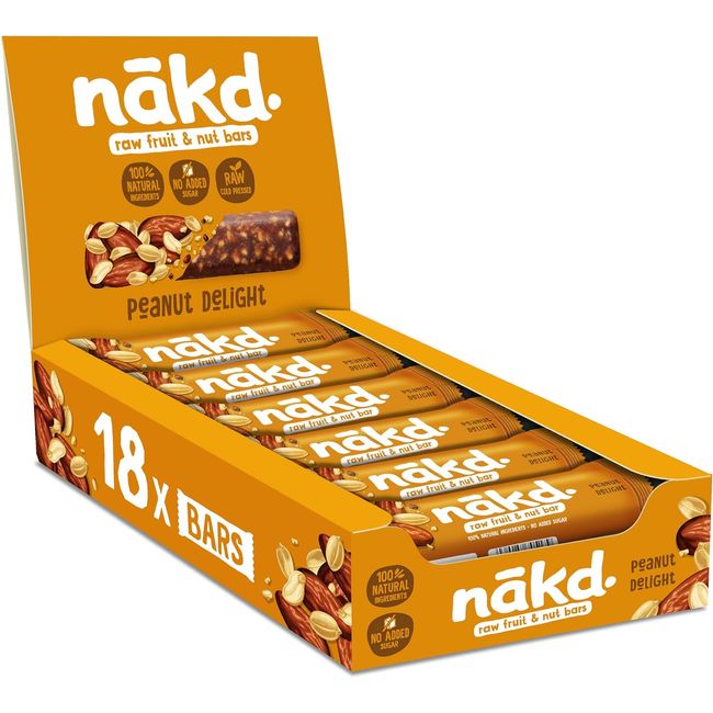 NAKD | Fruit & Nut Bar - Natural Wholefood; Gluten, Wheat & Dairy Free |  Cocoa Delight, Pack of (4) Bars