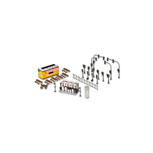 H0 Town accessories set