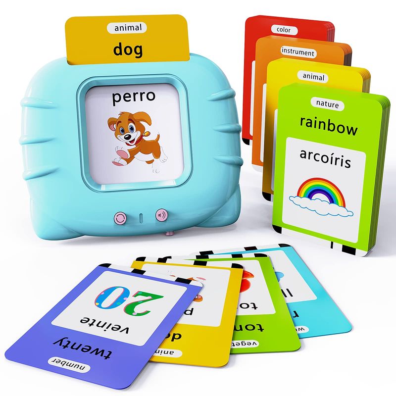 Lapare Audible Educational Toy with Music for Toddlers Age 1 2 3 4 5, 252 Sight Words Flash Cards Kindergarten Toy for Kids to Learn Alphabet Number Color Shapes and More main image 0