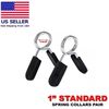 Spring Clip Collars Weight Dumbbell Handles for Standard 1-inch Bars Pair