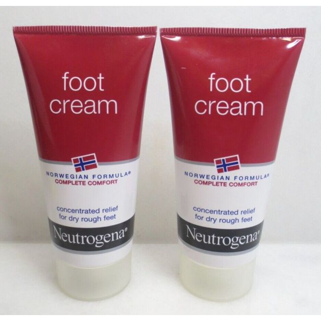 NEUTROGENA FOOT CREAM NORWEGIAN FORMULA FOR DRY ROUGHT FEET 2 OZ - LOT OF 2