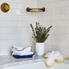 Kassatex Chairish Towels - White/Powder Blue/Washcloth