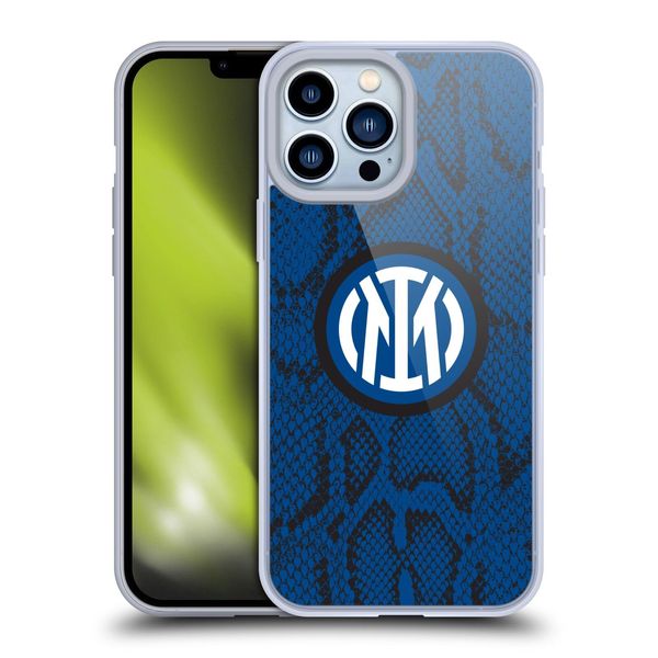 Head Case Designs Officially Licensed Inter Milan Snake Patterns Soft Gel Case Compatible With Apple iPhone 13 Pro Max