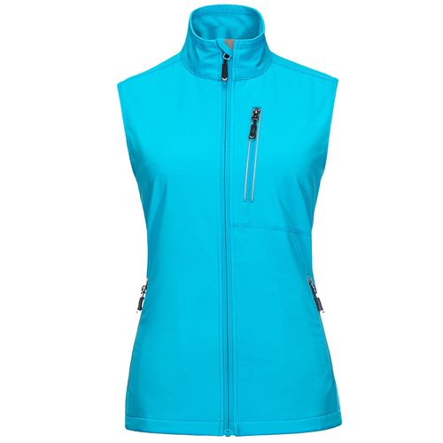 33,000ft Women's Lightweight Running Vest, Outdoor Softshell Vest, Women’s Sleeveless Jacket, Windproof Waterproof Breathable Vest Gilet for Running, Golf, Hiking, blue
