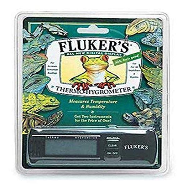 Fluker's Digital Thermometer and Hygrometer, Measures Temperature and Humidity on One device