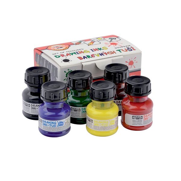 Koh-I-Noor 1417S0601KK 20 g Technical Drawing Ink (Pack of 6)