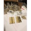 2-1/2" x 1-5/8" Butt Hinge Brass Finish Full Surface Mounting Sq Corner 20/2PK