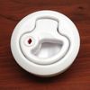 MARINE BOAT LOCKING WHITE PLASTIC FLUSH PULL SLAM LATCH HATCH LIFT 2 3/8" D