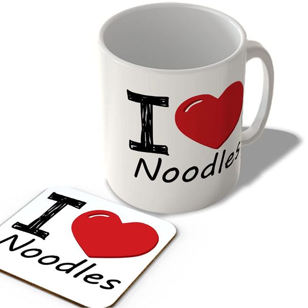 McMug - I Love Noodles - Mug and Coaster Set, Ceramic, 11fl.oz.
