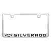 Silverado with one Logo Chromed License Frame, Officially Licensed.