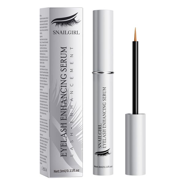 Snailgirl Lash Enhancing Serum, 3 ml. Eyelash Growth treatment, Natural Organic Vegan oil free