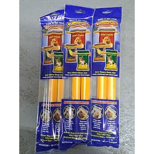 3 Packs Banana Seal Pet Dog Cat Bird Litter Food Bag Sealer (2 per pack)