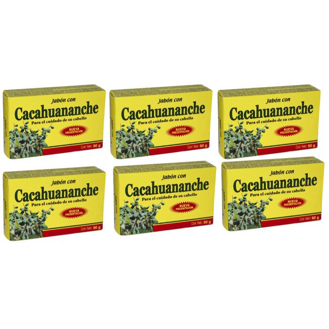 Cacahuananche Jabon Para el Cuidado del Cabello 6-Pack 6 PACK!1