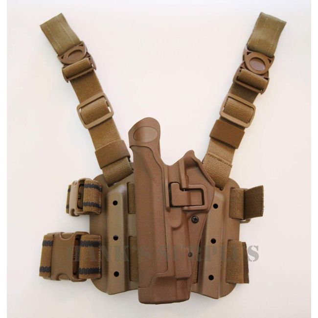 BLACKHAWK Serpa Level 2 Tactical Coyote Tan Holster, Size 04, Left Hand, (Beretta 92/96/M9 Std or A1 w/rails (NOT Brig/Elite)