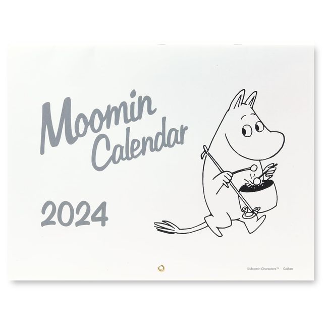 Gakken Staefl AM16007 2024 Calendar Moomin Wall Hanging, Large, Simple, Begins January 2024