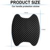 Generic 4pcs Car Door Handle Scratch Protector, Universal Fit, Carbon Fibre, Black