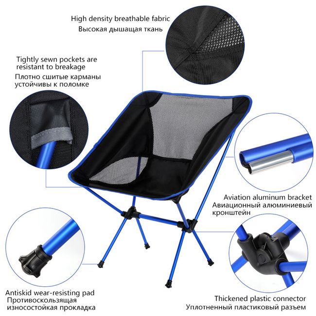 New Upgraded Outdoor Folding Ultralight Aluminium Alloy Camping Chair 150KG  High Load Fishing Chair Beach Garden BBQ Chair - Buy New Upgraded Outdoor  Folding Ultralight Aluminium Alloy Camping Chair 150KG High Load