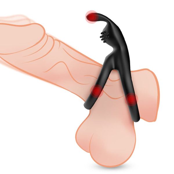 BeHorny Double Cock Ring, Rabbit Clitoris Stimulator, Cock & Ball Ring