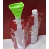 4 X Foldable Reusable Portable Wine Bottle bag 750 ml plus Foldable Funnel