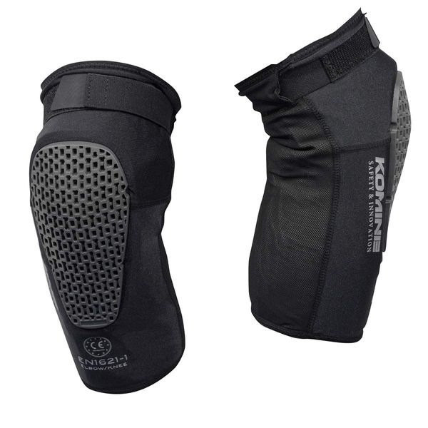 Komine SK-827 12997 Air Thru CE Support Knee Guard Fit for Motorcycles, Black, Free Size, CE Standard Protector