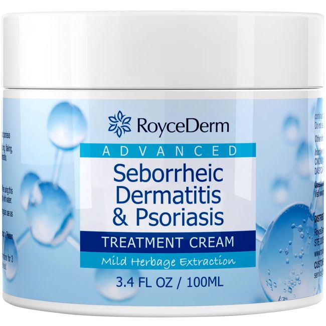 Roycederm Seborrheic Dermatitis Cream, Scalp Treatment for Psoriasis, Folliculitis, Dry Scalp, Dandruff, Anti-Itch Cream for Soothing Relief