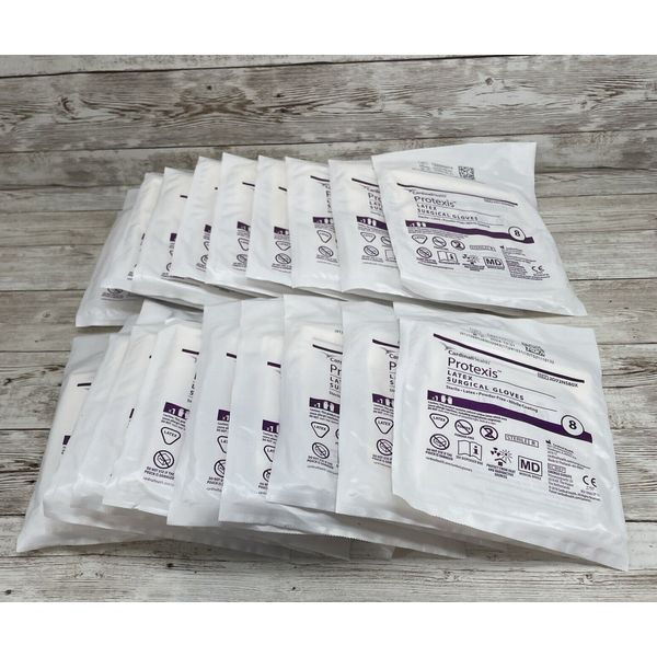 *18 PAIR* Cardinal Health Protexis Latex Surgical Gloves, Size: 8 *4 Dates*