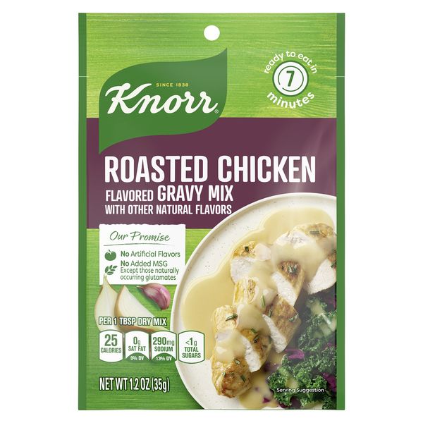 Knorr Gravy Mix For Delicious Easy Meals and Side Dishes Roasted Chicken Gravy No Artificial Flavors, No Added MSG 1.2 oz