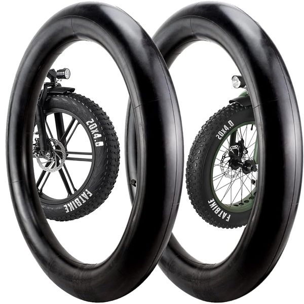 XFLYP 2er-Pack Fahrradschlauch 20 Zoll, 20x4.0 AV32mm Ventil kompatibel Fat Schlauch Mountainbik Fahrrad Innenschlauch Reifen Straße Reifenschlauch Anti-Pannen-Schlauch für Fatbike, Mountainbike