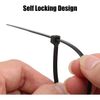100~6" BLACK CABLE ZIP TIES Heavy Duty UV Resistant UL 6/6 Nylon