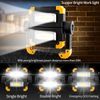 LED Work Light Rechargeable 2000 LM Portable Folding Magnetic COB Flashlight.